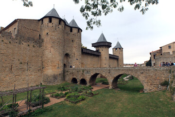 Fototapeta na wymiar The fortified city of Carcassonne, France