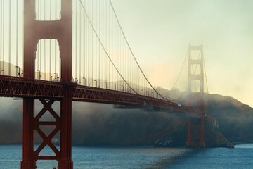 San Francisco Golden Gate Bridge fog