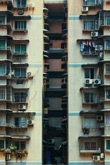 Chongqing apartment building closeup
