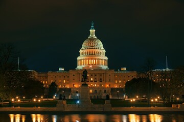 Fototapeta premium US Capitol Hill night