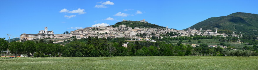 Umbria - Assisi e monte Subasio - obrazy, fototapety, plakaty