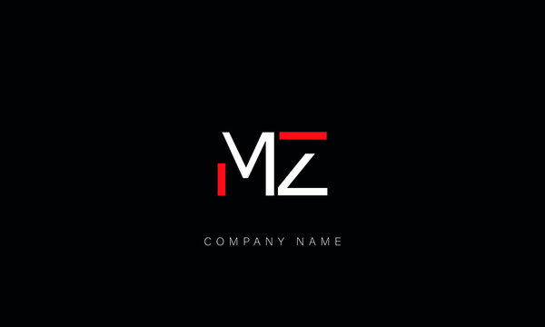 ZM, MZ, Abstract Letters Logo Monogram