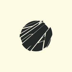 Minimalist Geometric Circle Logo Design, Linear Circle Logo Design