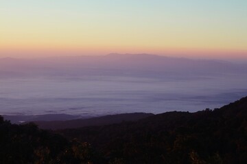 sunrise over the mountains