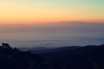 sunrise over the mountains