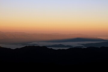 sunrise in the mountains