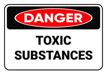 Sign Toxic substances. Danger sign. vector illustration OSHA and ANSI. 