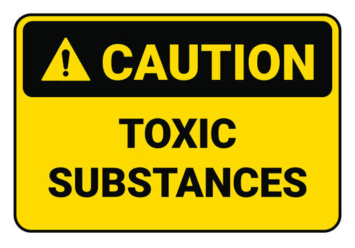 Sign Toxic substances. caution sign. vector illustration OSHA and ANSI. 