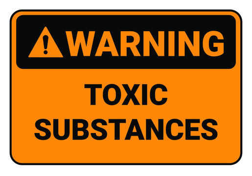 Sign Toxic substances. warning sign. vector illustration OSHA and ANSI. 
