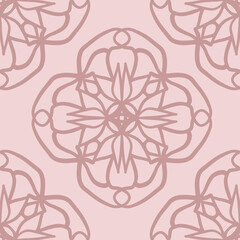 Vector seamless pattern with abstract beige floral shapes. Print for fabric, clothing, notebooks, wallpaper, scrapbooking, wrapping paper