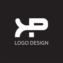 simple letter K P monogram for logo company design