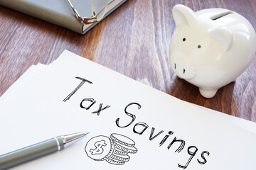 Tax Savings are shown using the text