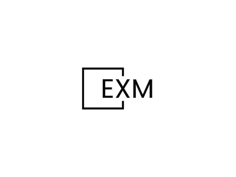 EXM Letter Initial Logo Design Vector Illustration