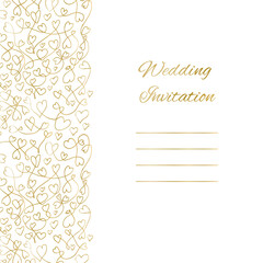 golden vector wedding invitation illustration