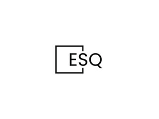 Fototapeta premium ESQ Letter Initial Logo Design Vector Illustration
