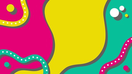 Multicolor red yellow turquoise backgrounds and textures with colorful abstract art creations, minimalist aesthetic design with abstract organic shapes