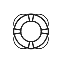 lifebuoy line icon. summer, cruise and sea vacations symbol. isolated vector image