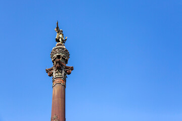 Fototapeta na wymiar The Columbus Monument in Barcelona, Spain.