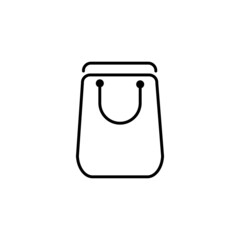 Shopping bag outline icon. linear style sign for mobile concept and web design. Paper bag simple line vector icon. Symbol, logo illustration. Pixel perfect vector graphics EPS 10