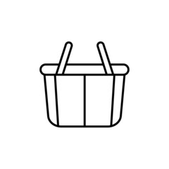 Shopping basket icon on white background. Vector illustration. eps 10