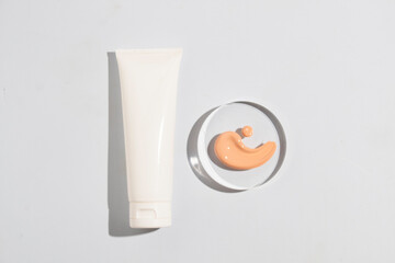 mockup of primer concealer cusion cc cream skin care bottle cosmetic tube of beauty makeup facial,...
