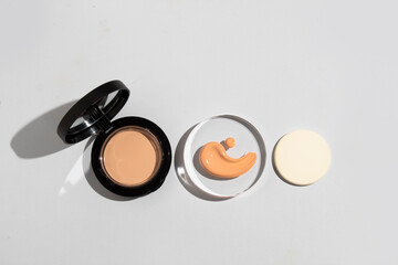 mockup of primer concealer cusion cc cream skin care bottle cosmetic tube of beauty makeup facial, , beauty healthcare branding packaging