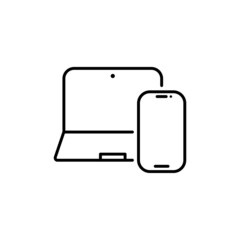 Laptop icon vector isolated on white background. Trendy laptop icon vector in flat style. Template for app icon vector ui, logo and ux. icon vector laptop for your web site eps 10