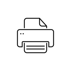 Printer vector icon, document printing symbol. Modern, simple flat vector illustration for web site or mobile app eps 10