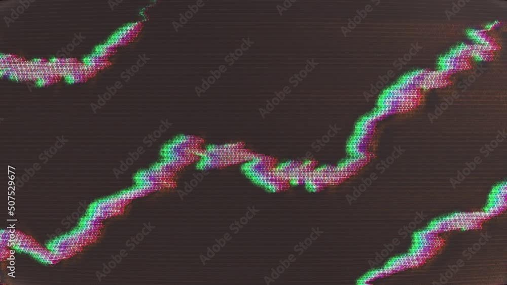 Aufkleber glitch design rgb distorted waves lines flow up noise abstract background