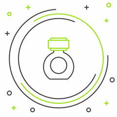 Line Aftershave icon isolated on white background. Cologne spray icon. Male perfume bottle. Colorful outline concept. Vector