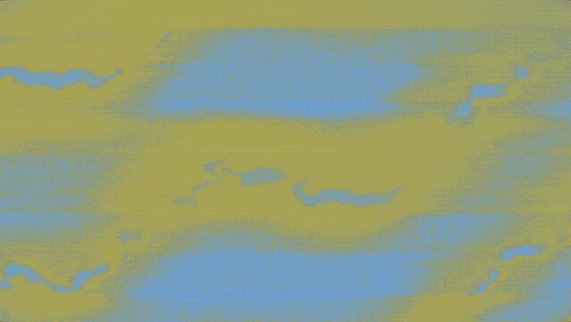 Yellow and Blue Funy Waves Noise Flow Up Cartoon Loop Background