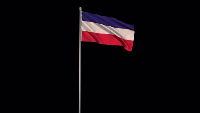 Los Altos flag, 4k video background is transparent