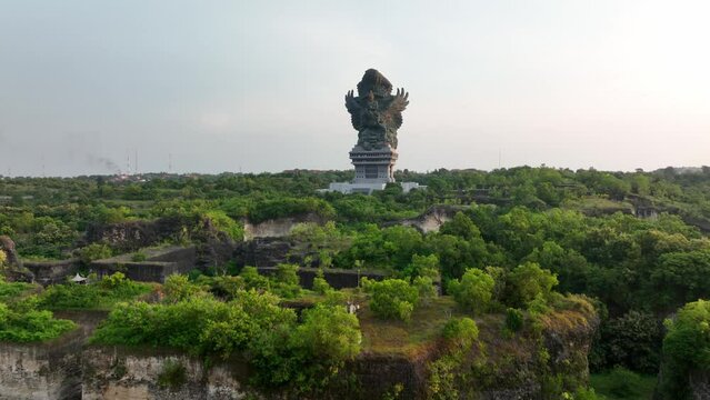 Aerial View Garuda Wisnu Kencana (GWK) Cultural Park on Bali, Indonesia