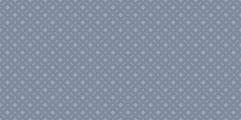 Vector abstract floral seamless pattern. Elegant soft blue graphic background. Subtle geometric ornament texture with diamonds, grid, floral shapes, leaves. Modern repeat design for decor, package