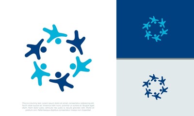 Human Resources Consulting Company, Global Community Logo. Social Networking logo designs.	