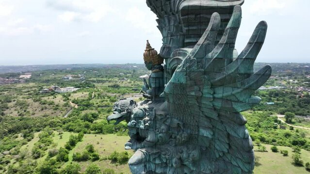 Aerial View Garuda Wisnu Kencana (GWK) Cultural Park on Bali, Indonesia