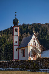 Church in Santa Maddalena, Val di Funes, Dolomites