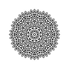 Amazing Black mandala for coloring book design