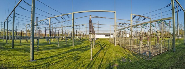 Picture of a german substation during the day