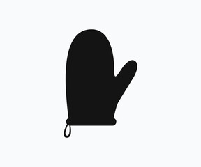 Oven Glove Vector. Oven Mitt Icon. 