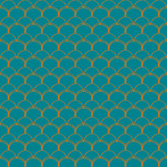 Mermaid tail seamless pattern