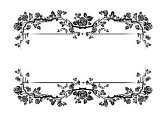 Frame with roses with place for text