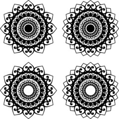 Stylized ornamental mandala vector set