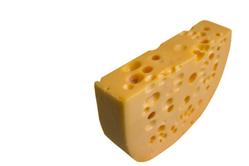 Swiss cheese iSwiss cheese isolated on white backgroundsolated on white background