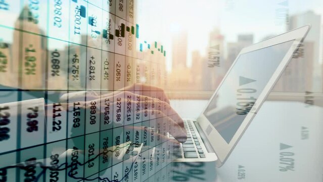 Corporate Business Finance Economy Market Statistics Infographic Background