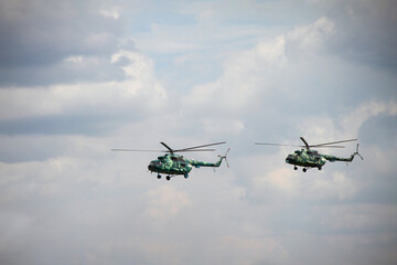Russian military helicopter