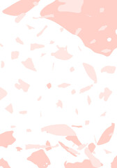 Terrazzo modern abstract template. Pink texture