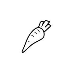 carrot thin line vector icon