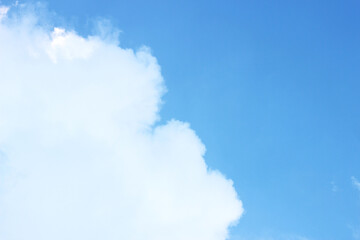 Blue sky with white clouds for background.