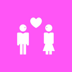 Couple and love Icon vector illustration.